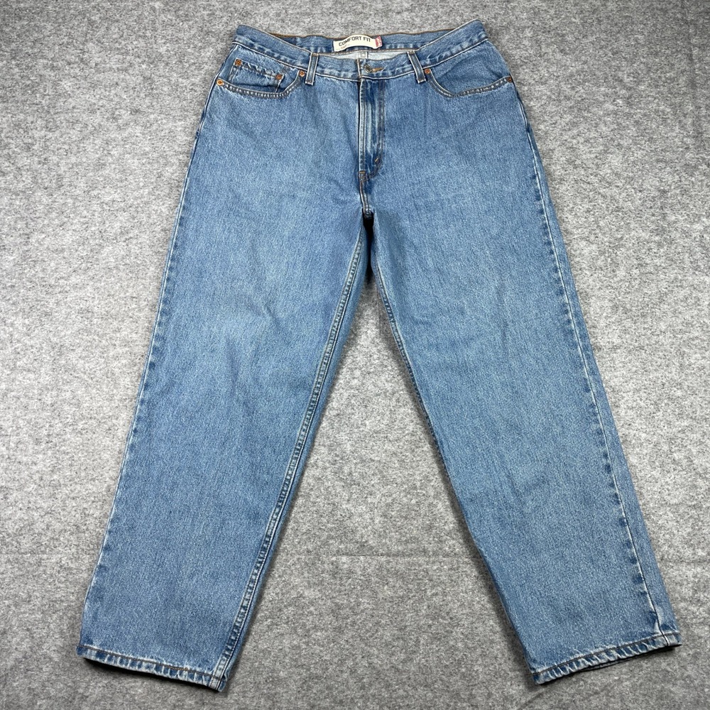 Levis 560 Jeans Mens 36x30 (Fits 34x28) Blue Comfort Fit Baggy Tapered Denim Y2K